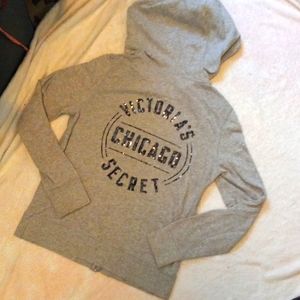 Victoria's Secret Gray Zip Up, Small